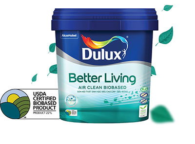 Sơn nội thất gốc sinh học Dulux Better Living Air Clean Siêu Bóng